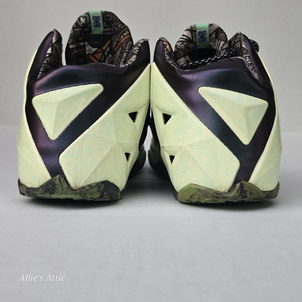 Nike Lebron Shoes 11‎ All Star Gator King Basketball Gumbo Kids Youth Glow 5Y